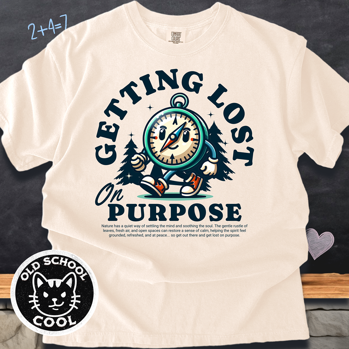 Getting Lost Compass Mascot Tee