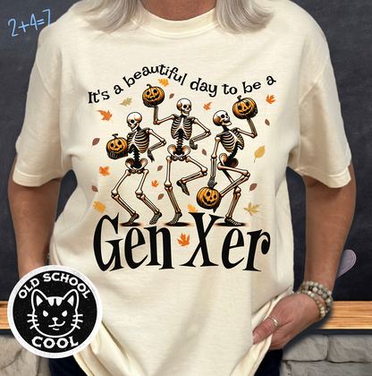 Beautiful Gen Xer Skeleton Tee - Halloween Shirt