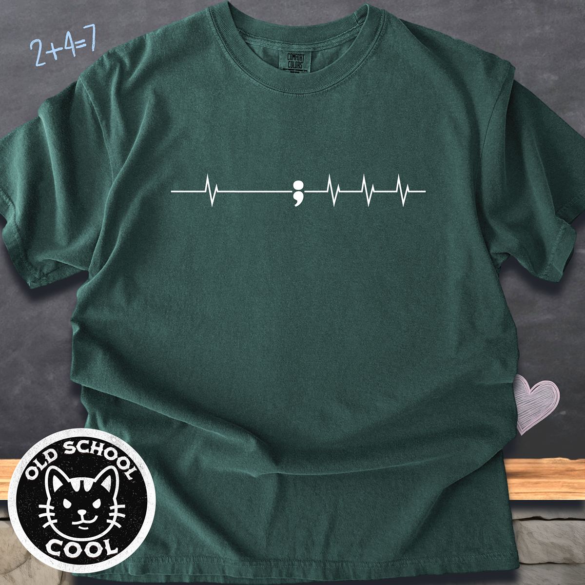 Semicolon ECG Tee