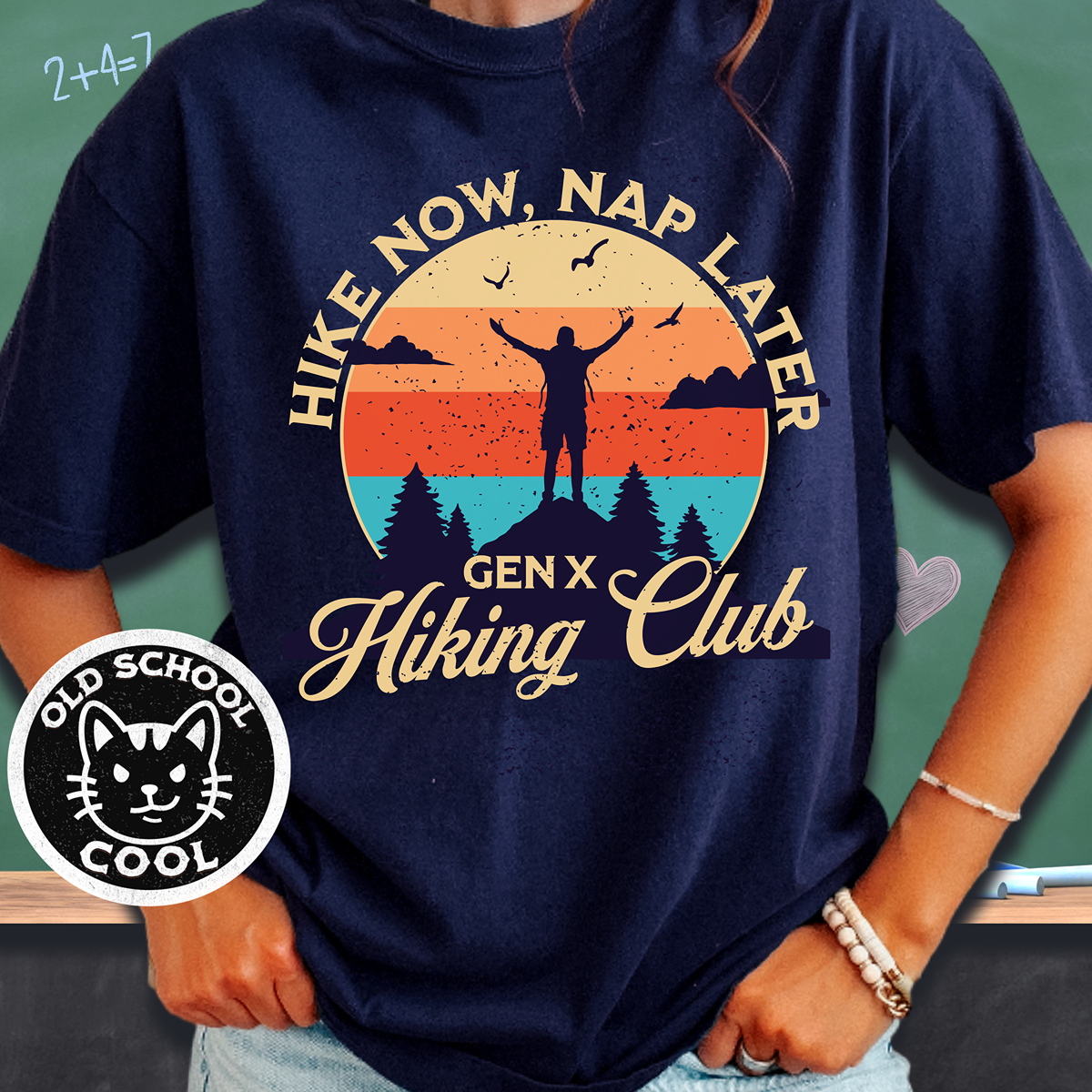 Hike Now, Nap Later Sunset Tee