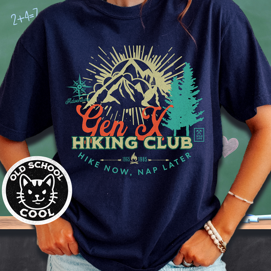 Gen X Hiking Club Retro Mountain Tee