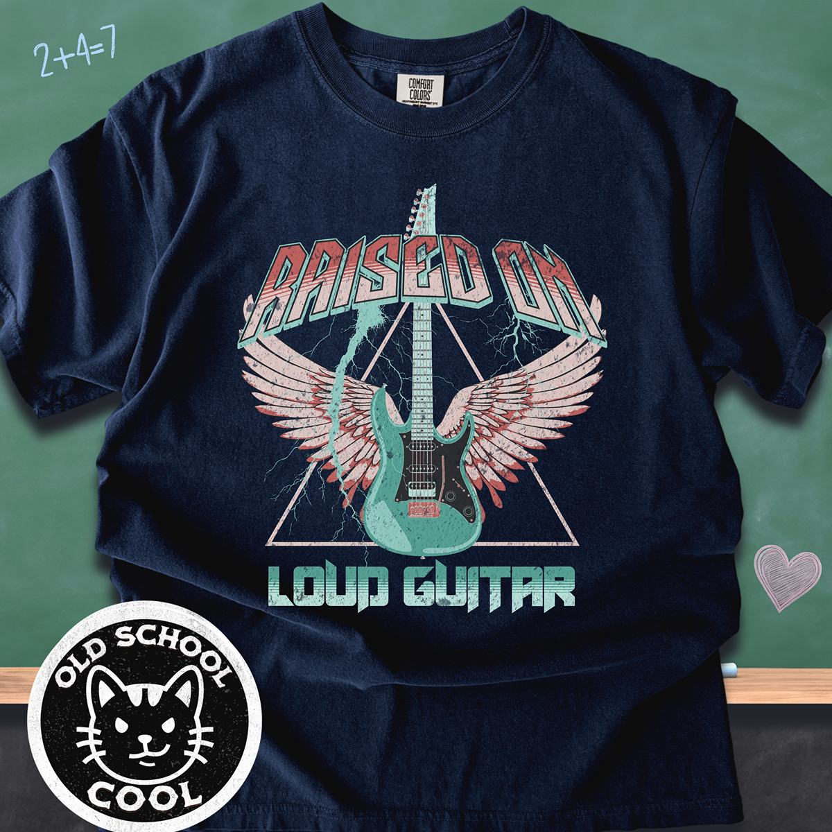 Raised on Loud Guitar Retro Tee