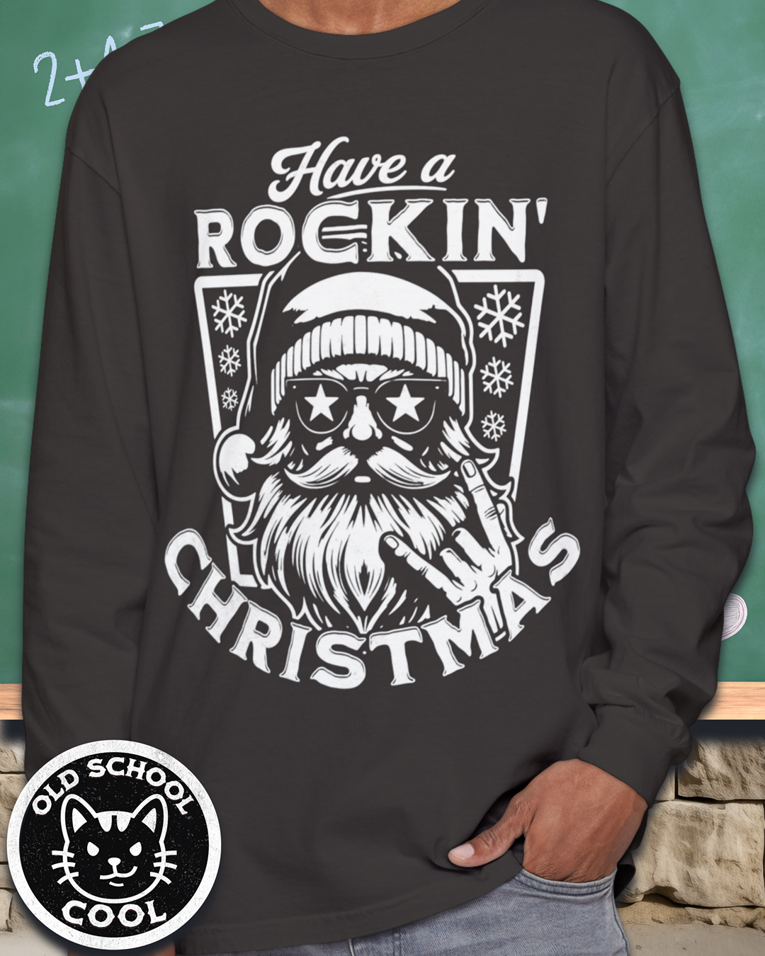Rockin' Santa Long Sleeve T-Shirt