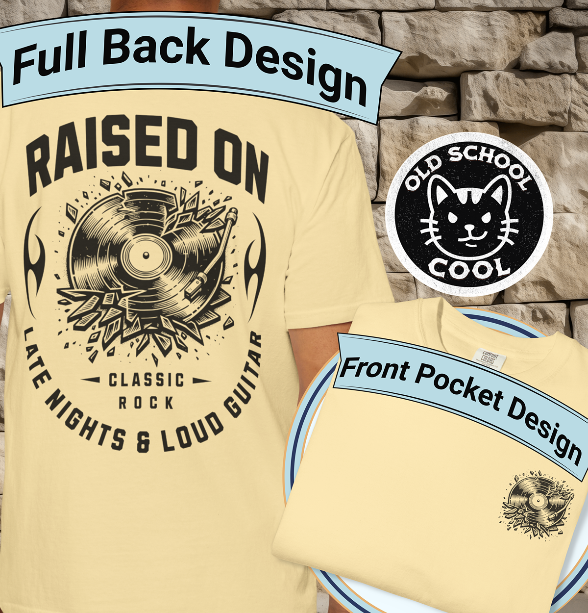 Raised on Late Nights & Loud Guitar Tee