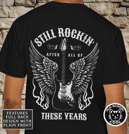 Still Rockin’ Winged Guitar Tee