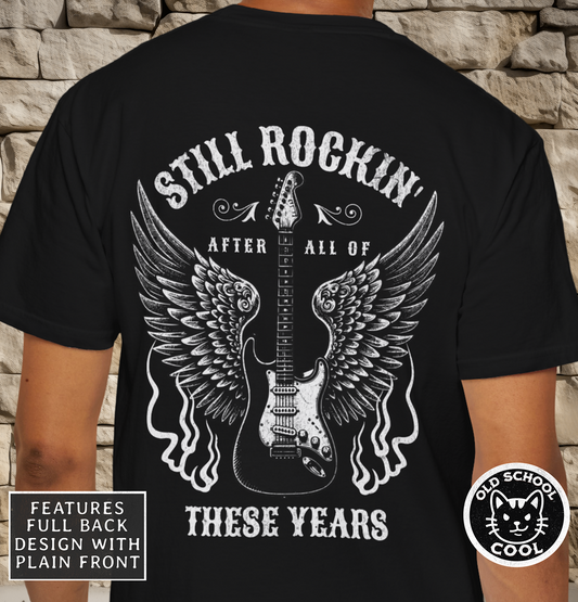 Still Rockin’ Winged Guitar Tee
