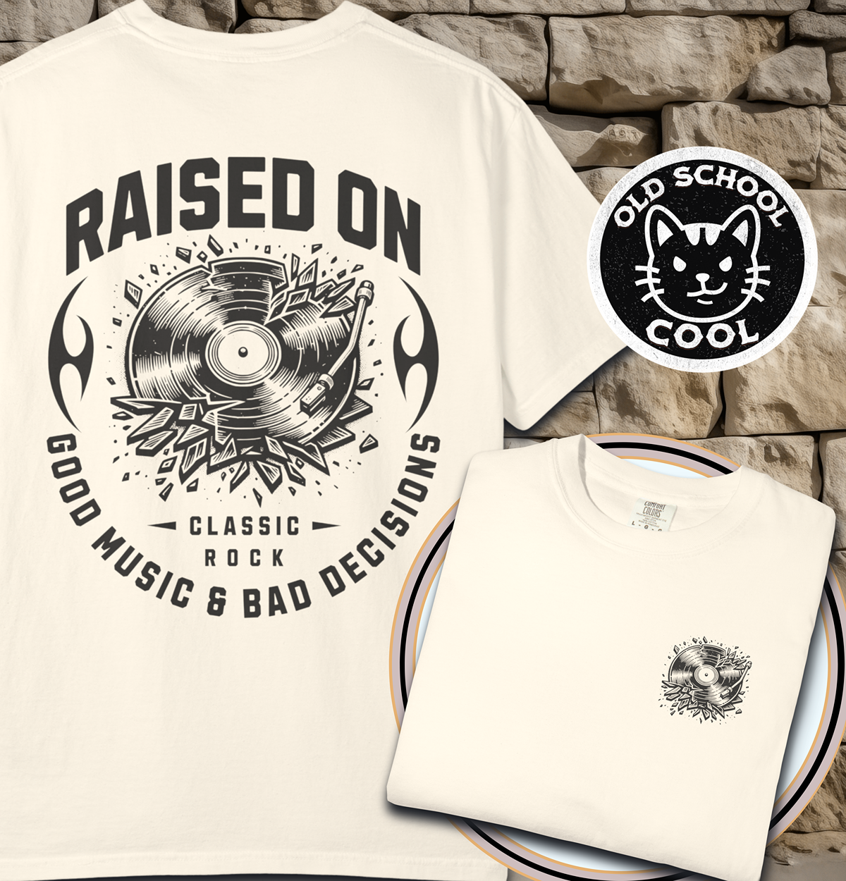 Good Music & Bad Decisions Tee - Back + Pocket-style Design
