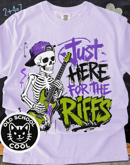 Skeleton Riffs Tee - Front Graphic