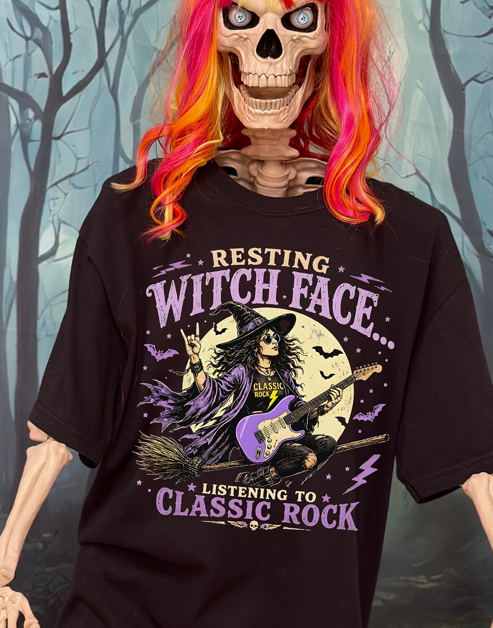 Classic Rock Witch Face Tee