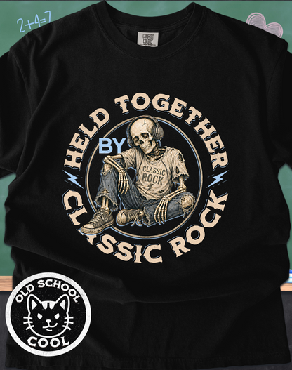 Held Together by Classic Rock Tee - Front Design