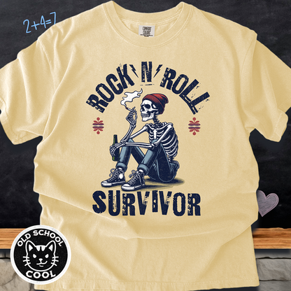 Rock-N-Roll Survivor Skeleton Tee