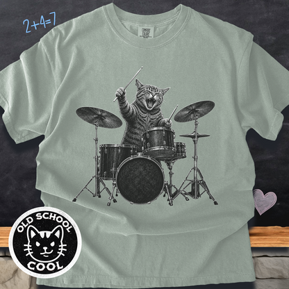 Rock Cat Drummer Tee