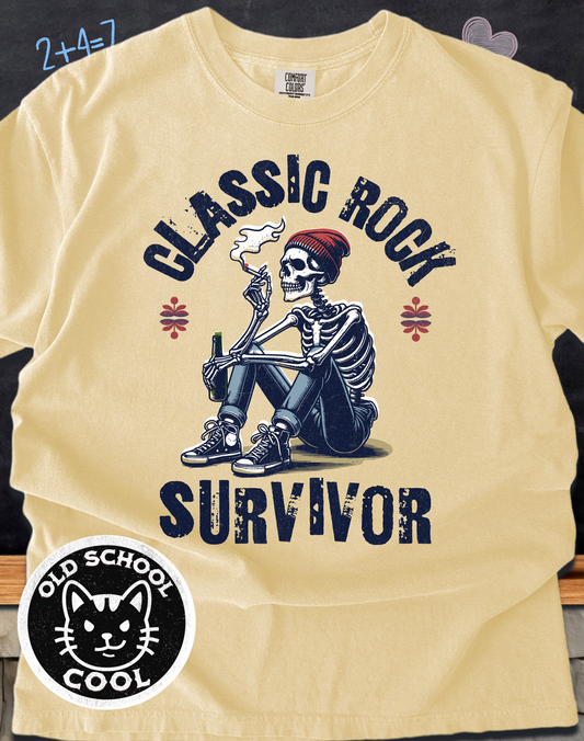 Classic Rock Survivor Skeleton Tee