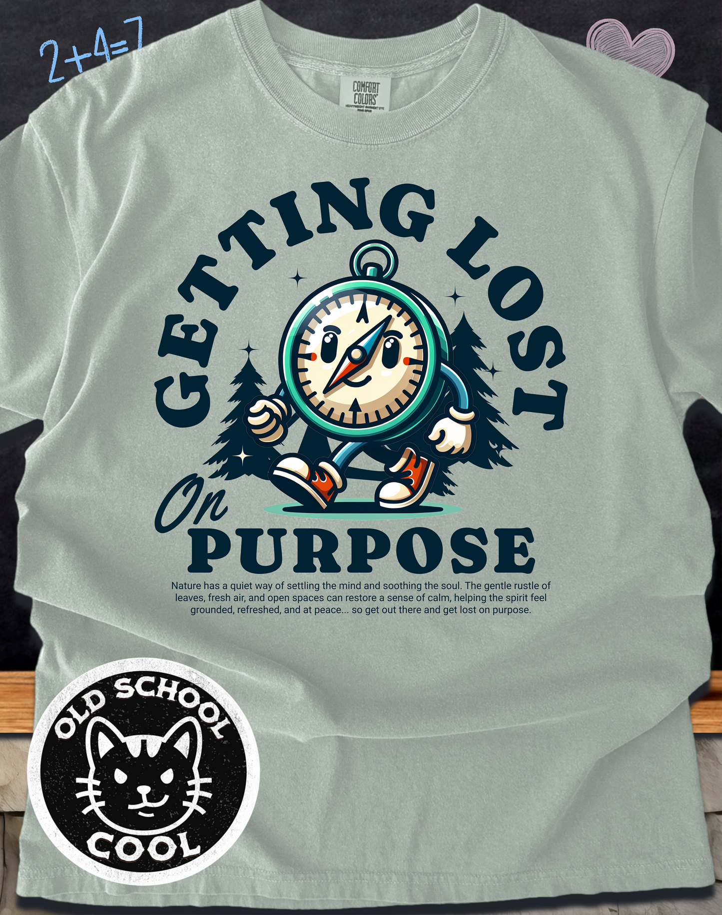 Getting Lost Compass Mascot Tee
