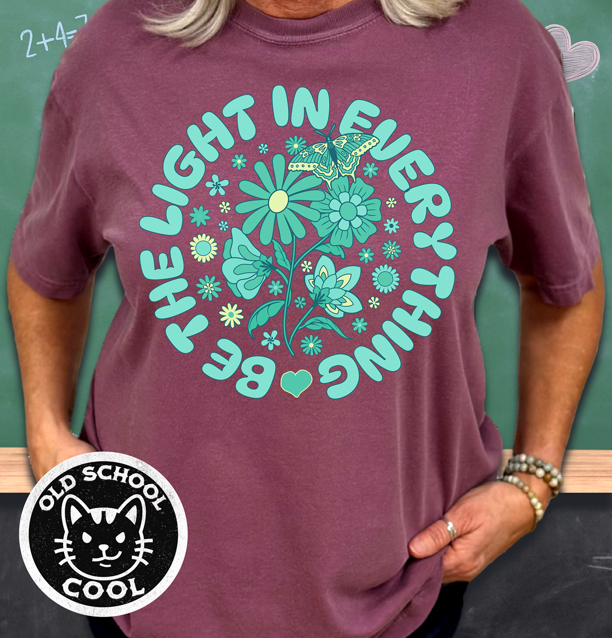 Be The Light Boho Floral Tee