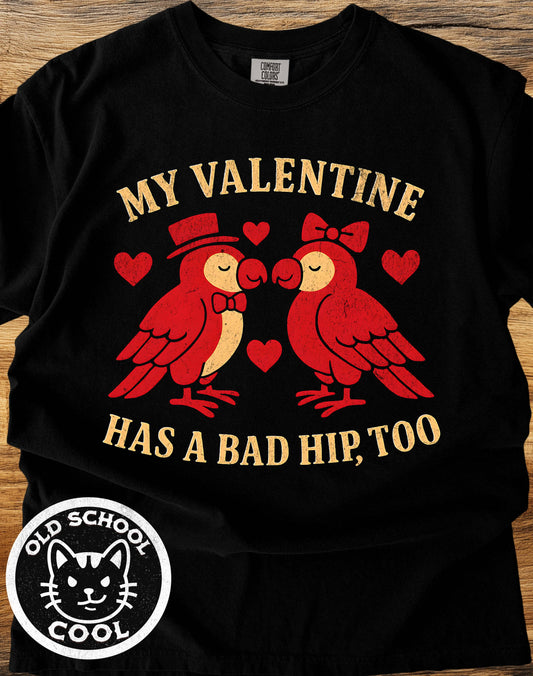 Bad Hip Lovebirds Valentine T-shirt