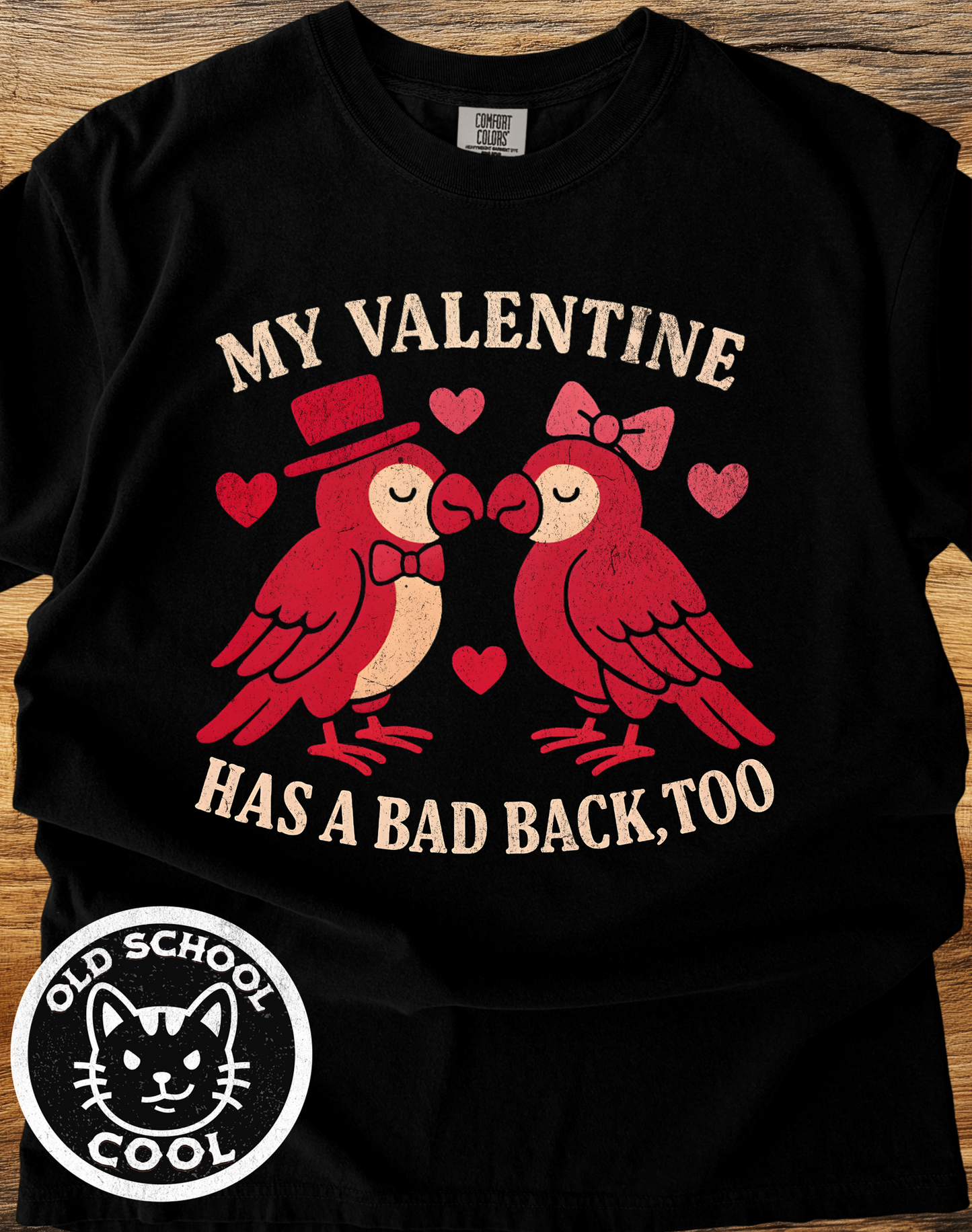 Bad Back Lovebirds Valentine Tee