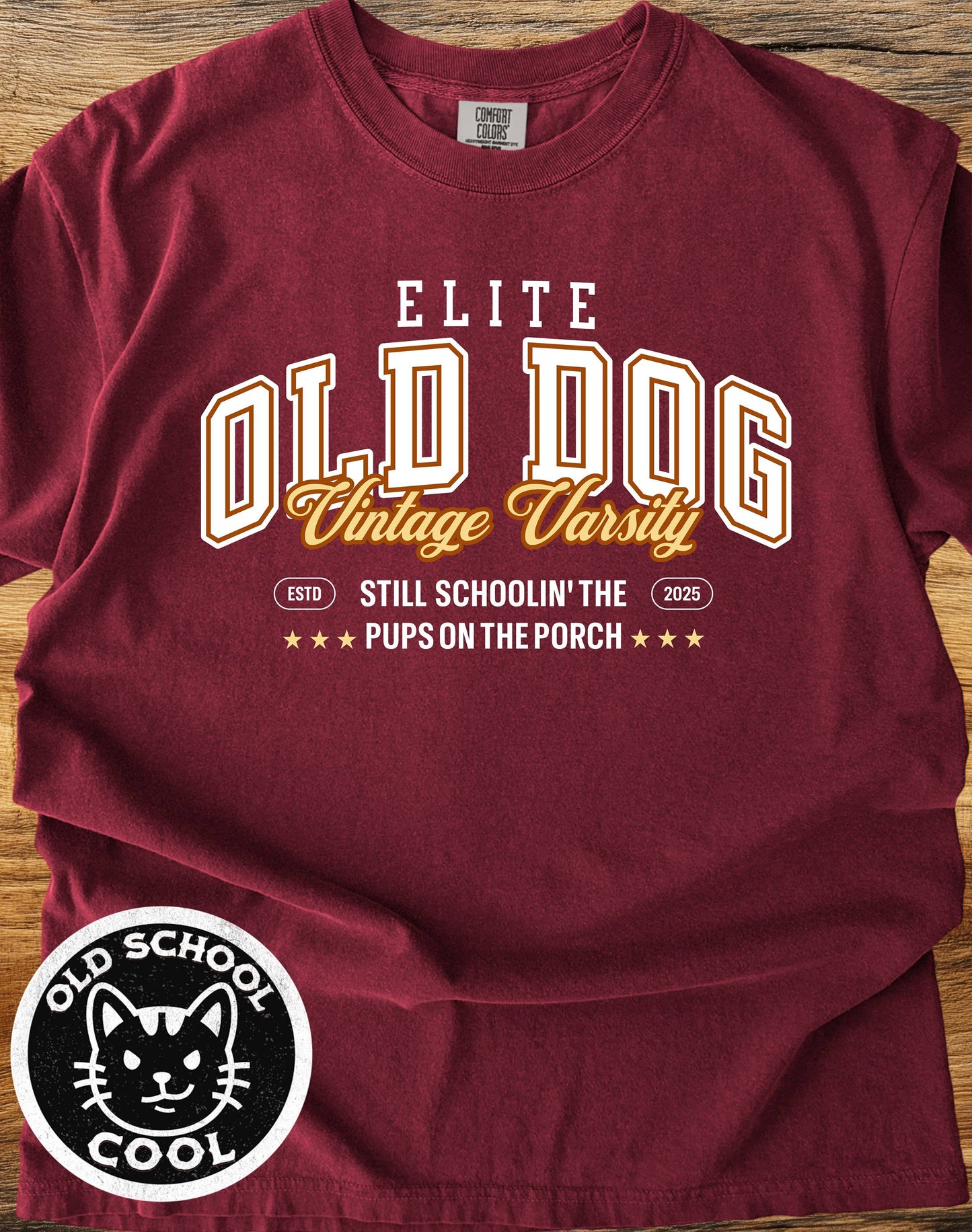 Old Dog Vintage Varsity Tee