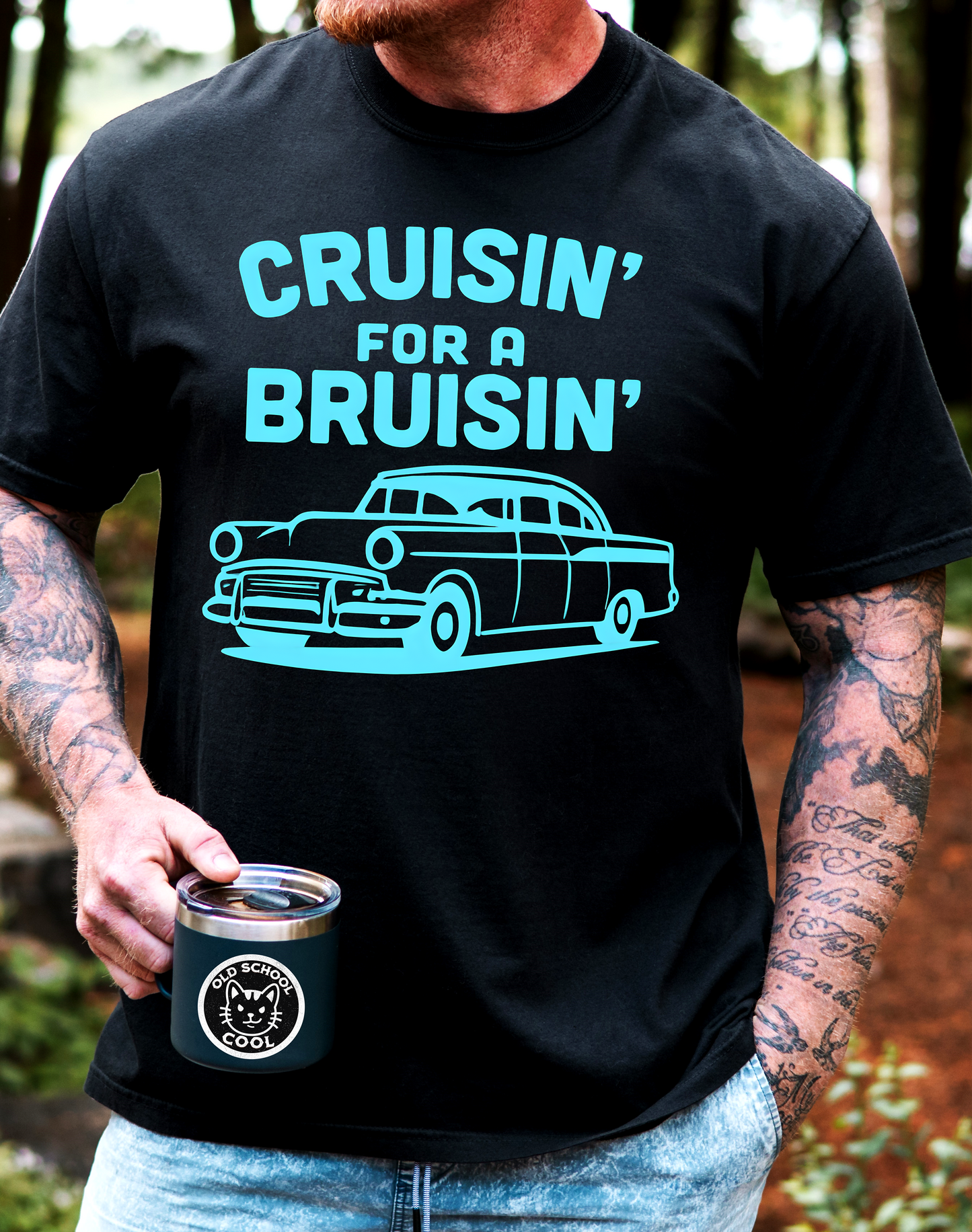 Cruisin' for a Bruisin" Classic Car Tee
