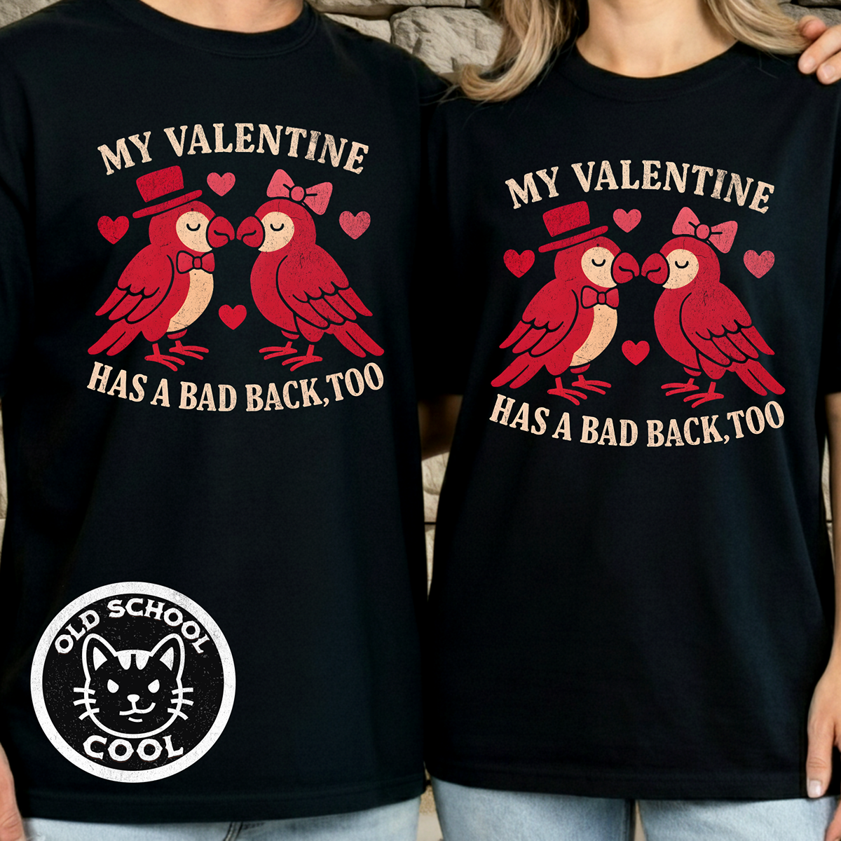 Bad Back Lovebirds Valentine Tee