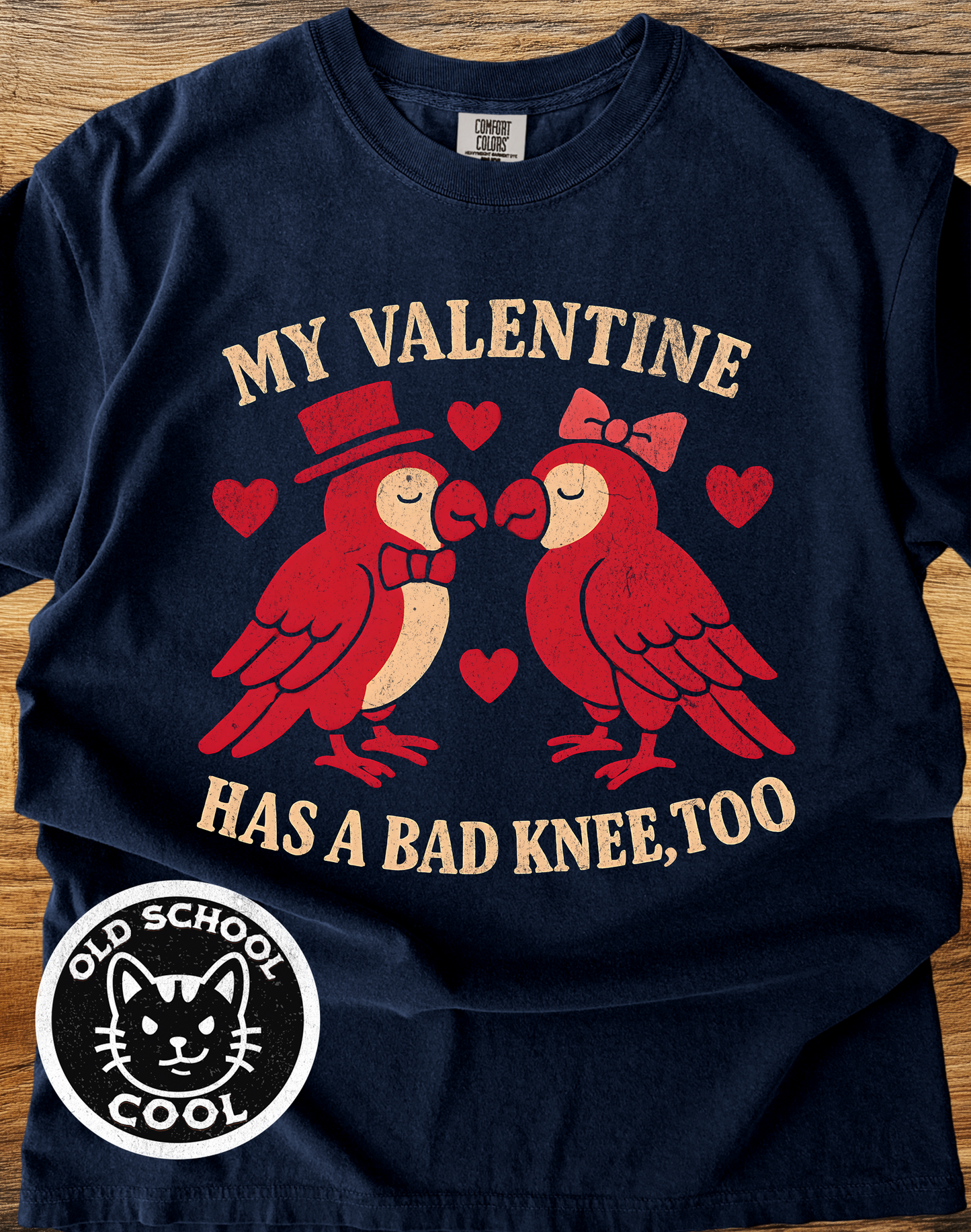 Bad Knee Lovebirds Valentine Tee
