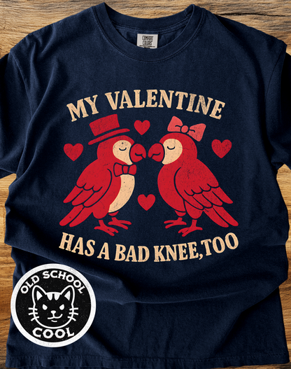 Bad Knee Lovebirds Valentine Tee