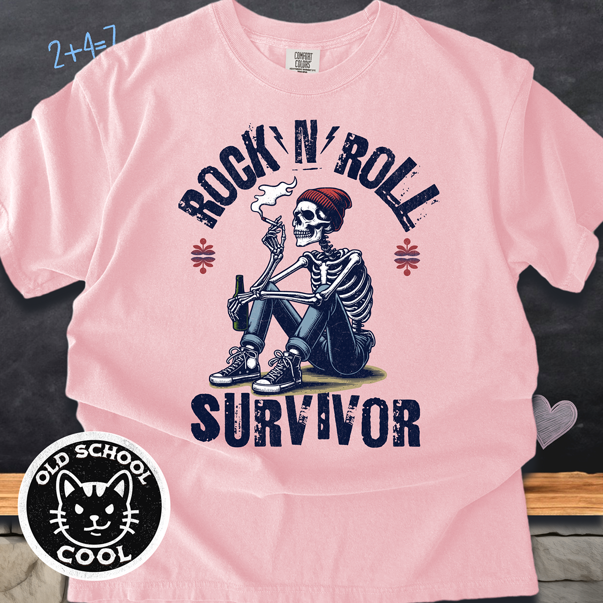 Rock-N-Roll Survivor Skeleton Tee