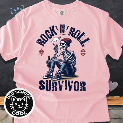 Rock-N-Roll Survivor Skeleton Tee