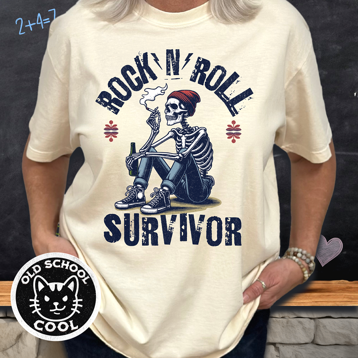 Rock-N-Roll Survivor Skeleton Tee