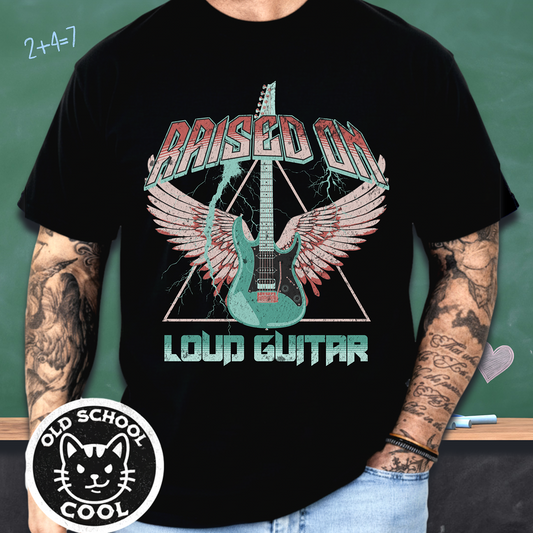 Raised on Loud Guitar Retro Tee