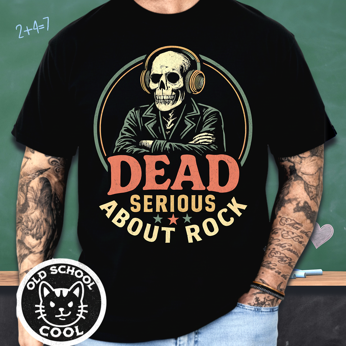 Dead Serious About Rock Skeleton Tee