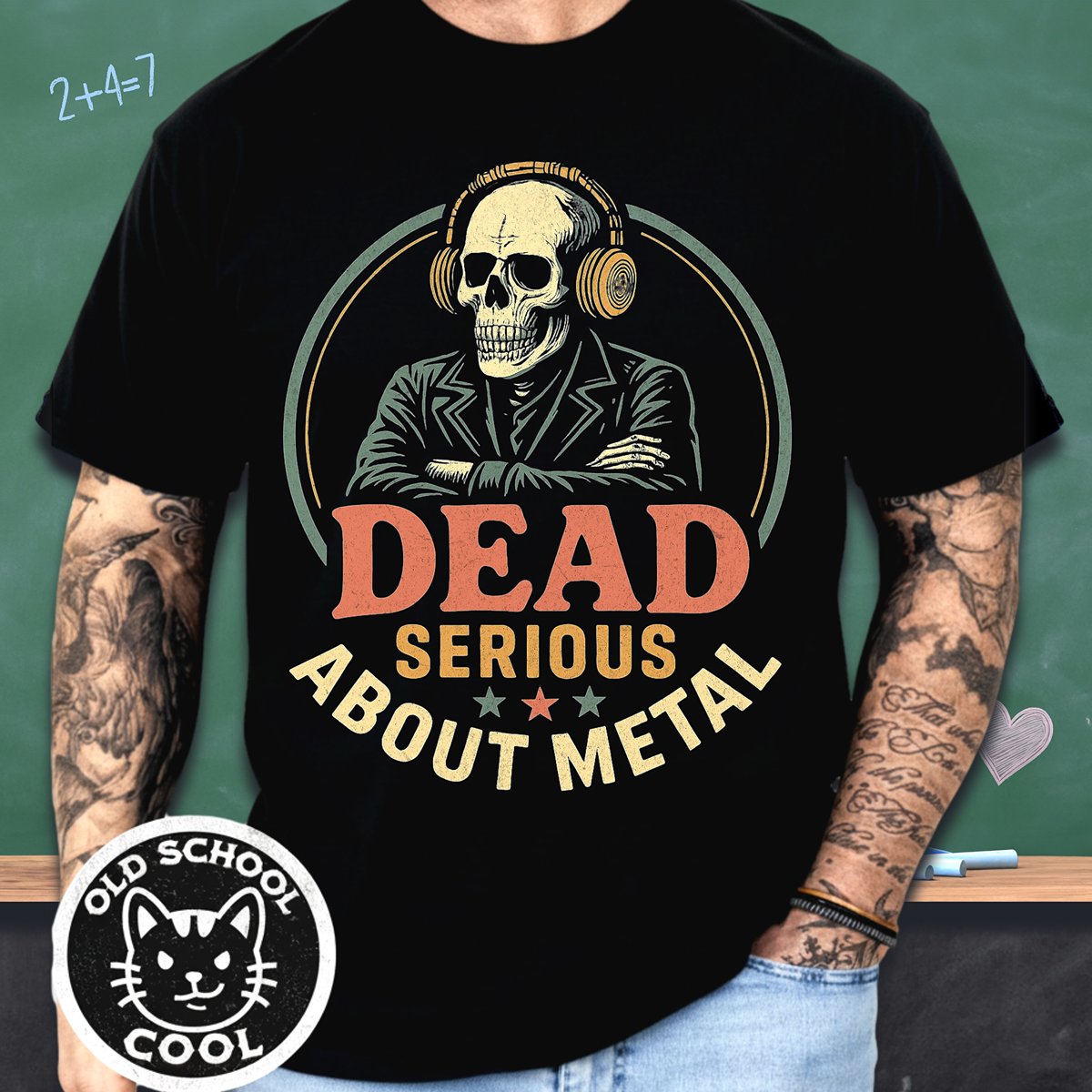 Dead Serious About Metal Skeleton Tee
