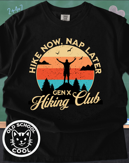 Hike Now, Nap Later Sunset Tee