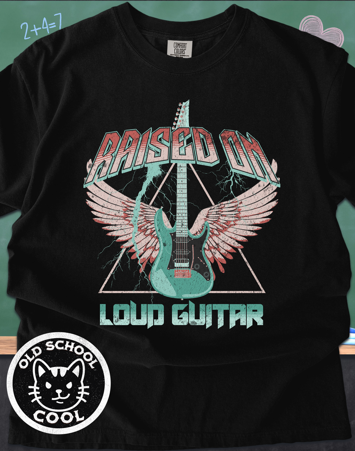 Raised on Loud Guitar Retro Tee