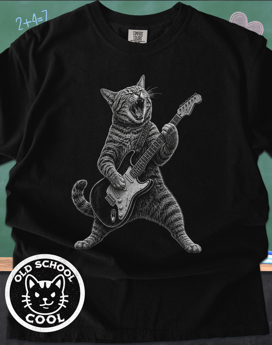 Rock Cat Guitarist Tee