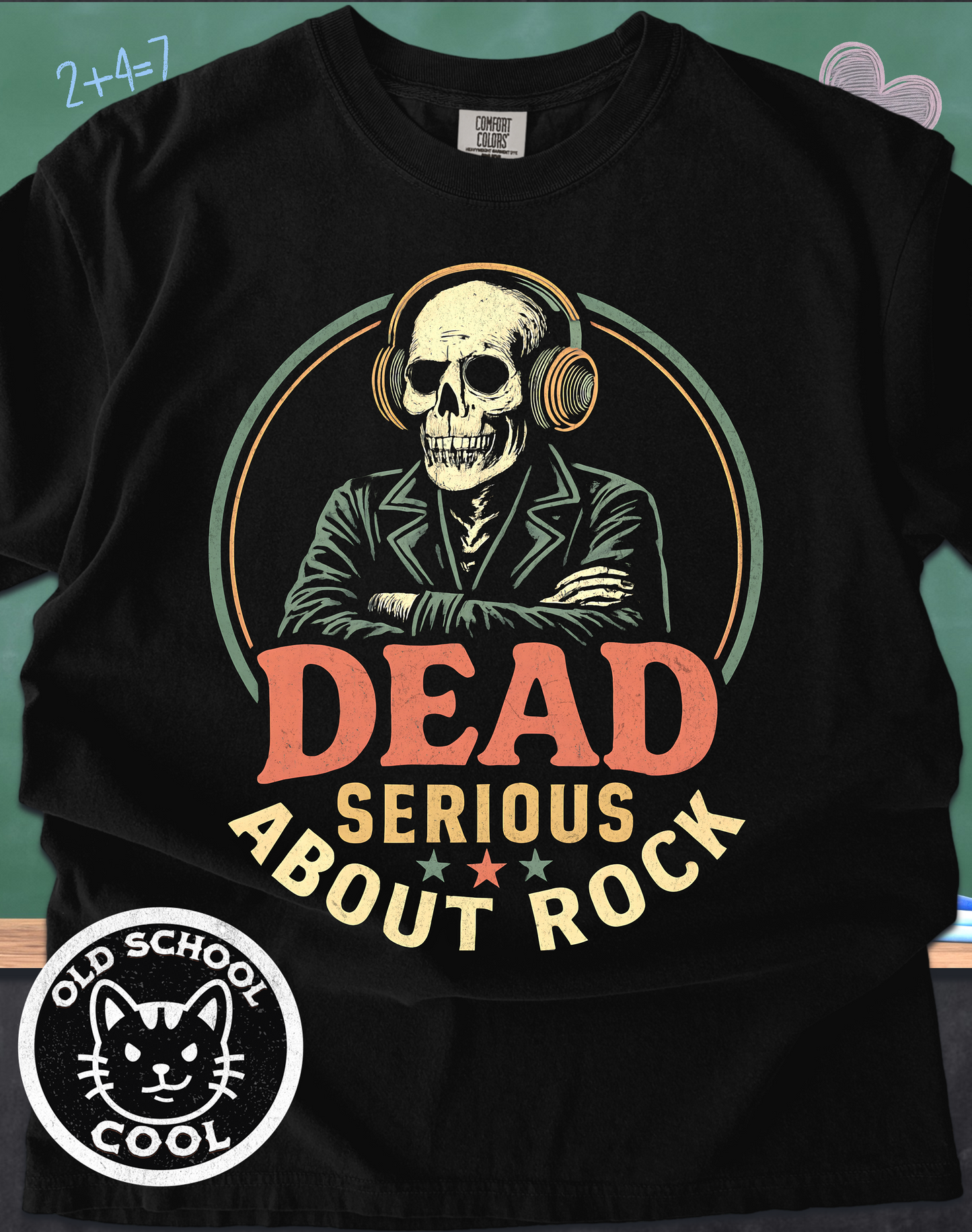 Dead Serious About Rock Skeleton Tee