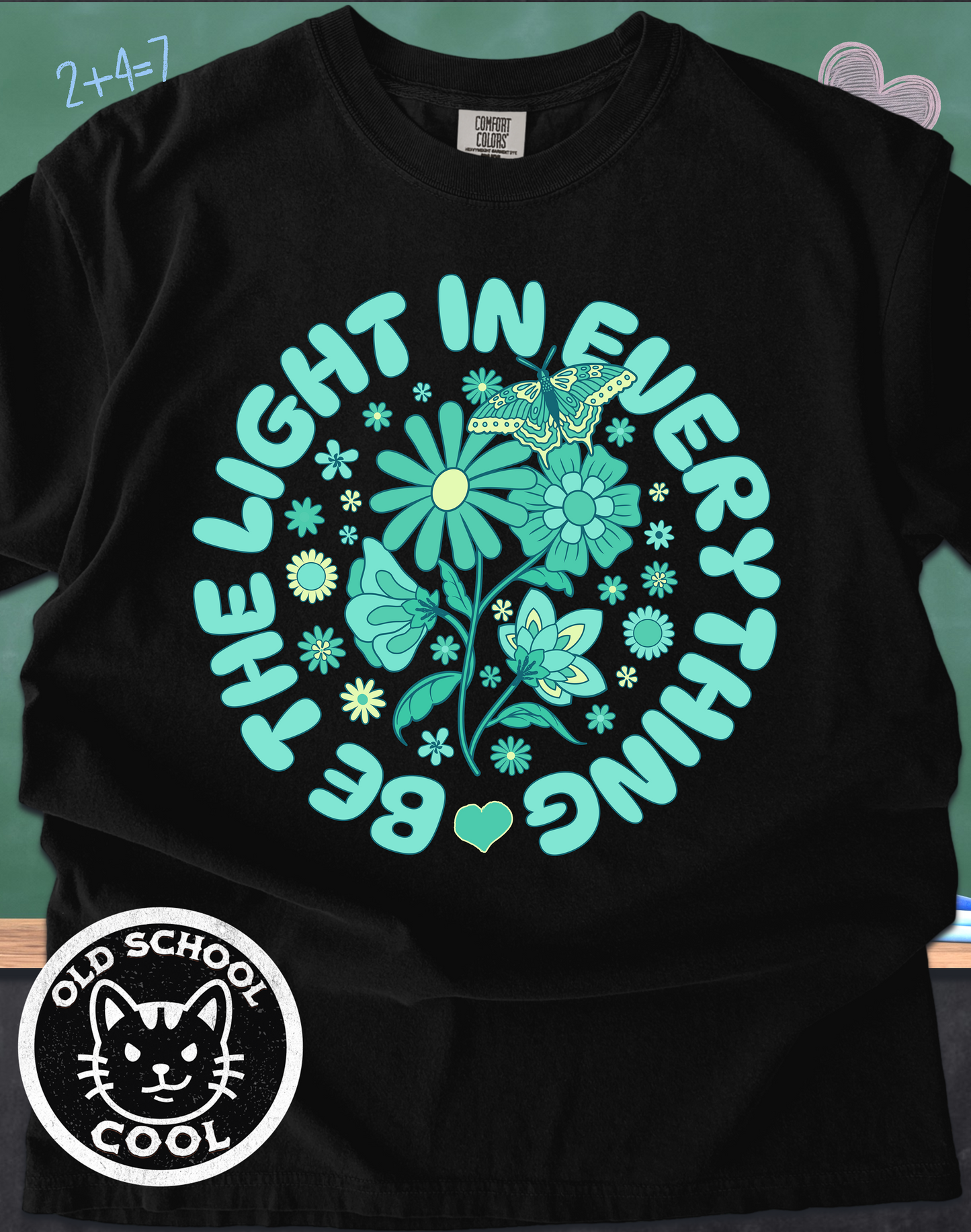 Be The Light Boho Floral Tee