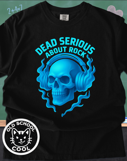 Electric Blue Dead Serious About Rock Tee