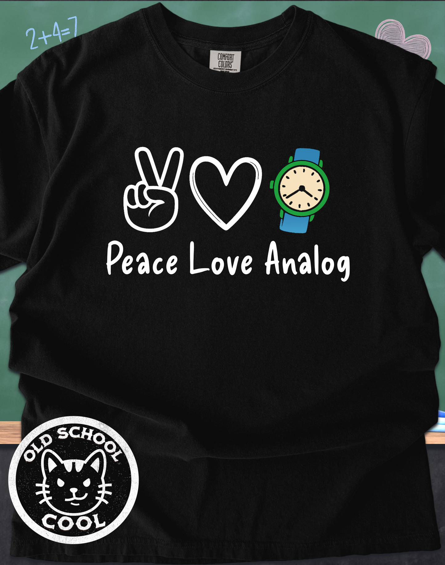 Peace Love Analog Watch Retro Tee