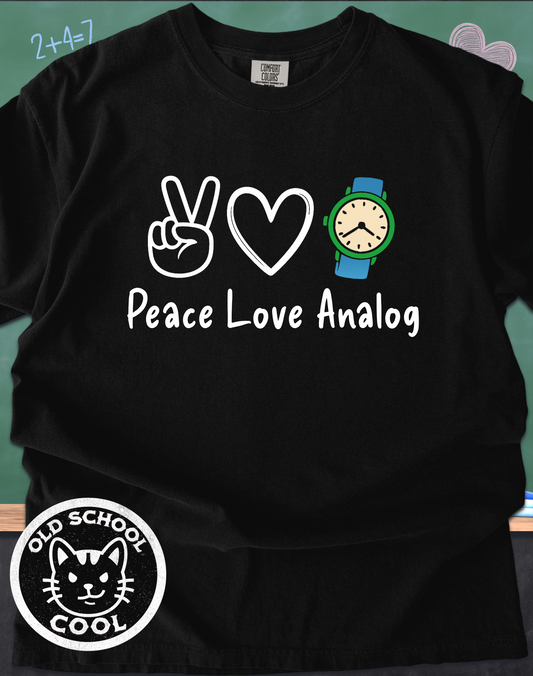 Peace Love Analog Watch Retro T-Shirt
