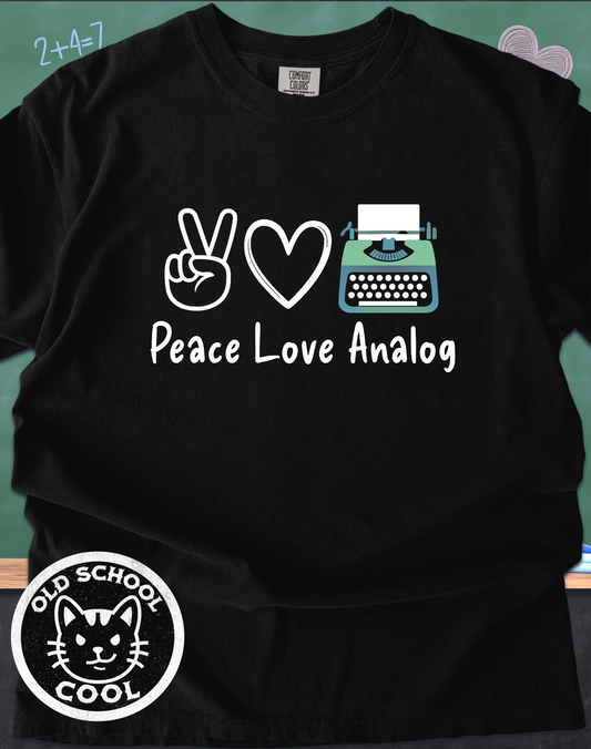 Peace Love Analog Typewriter Retro T-Shirt