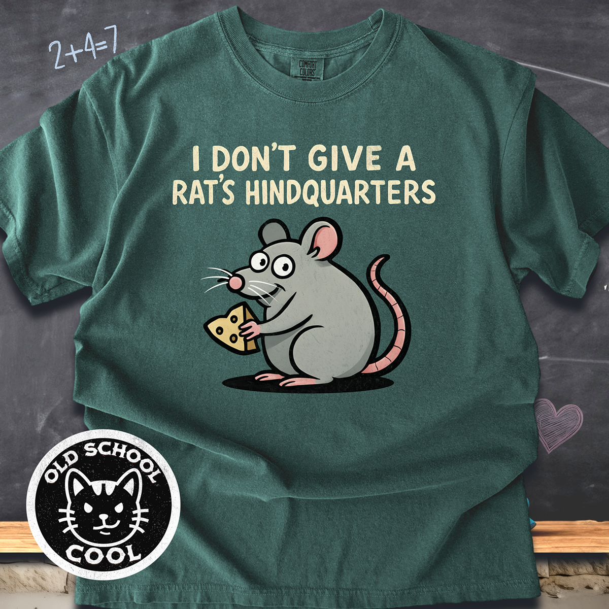 I Don’t Give a Rat’s Hindquarters Cartoon Rat T-Shirt