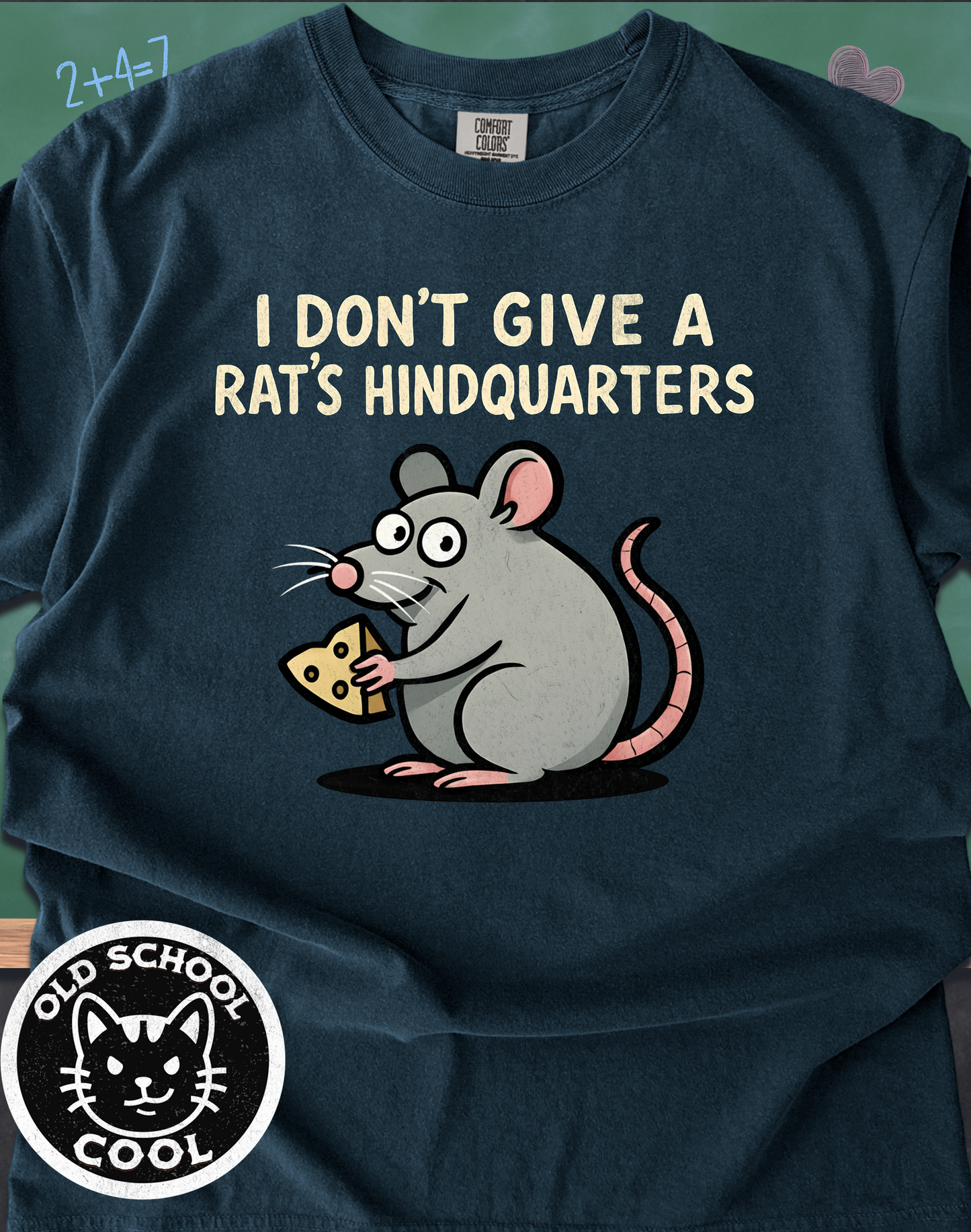 I Don’t Give a Rat’s Hindquarters Cartoon Rat T-Shirt