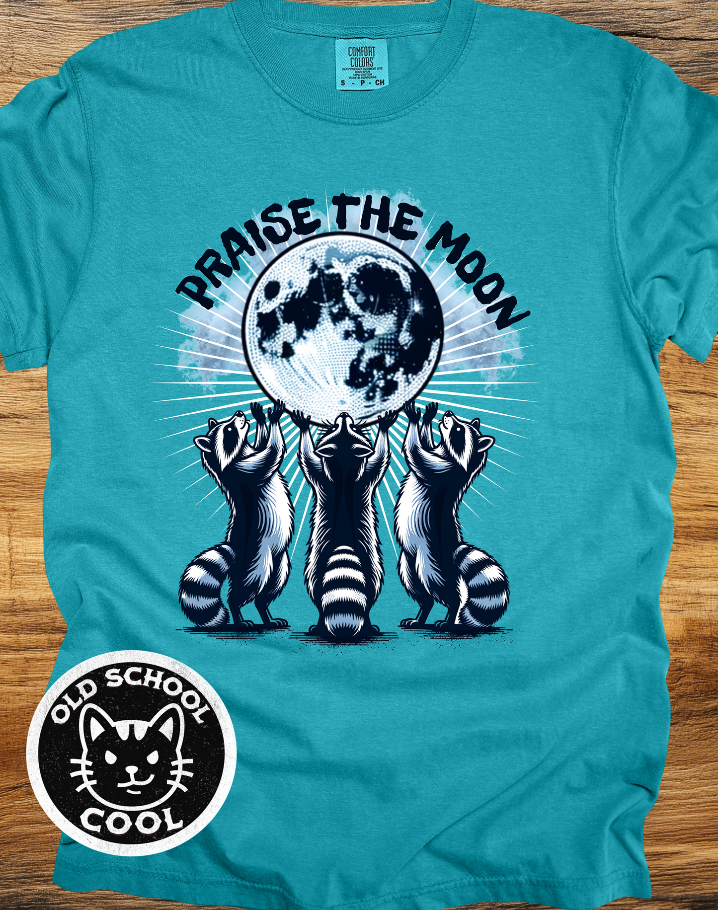 Praise the Moon Raccoon Tee