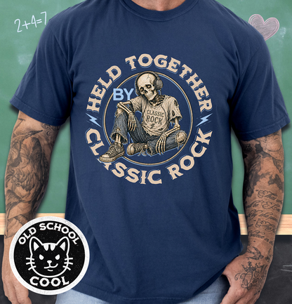 Held Together by Classic Rock Tee - Front Design