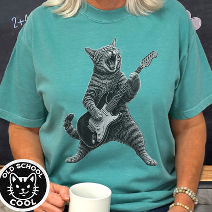 Rock Cat Guitarist Tee