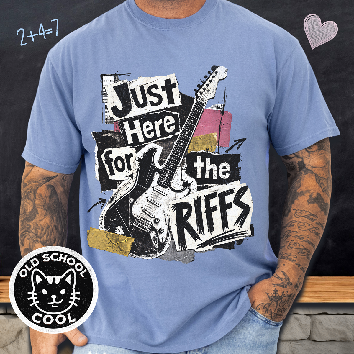 Just Here for Riffs - Front Graphic