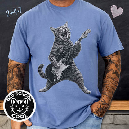Rock Cat Guitarist Tee