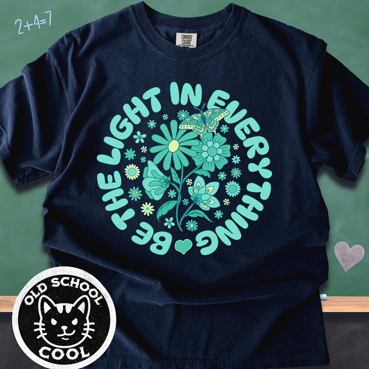 Be The Light Boho Floral Tee