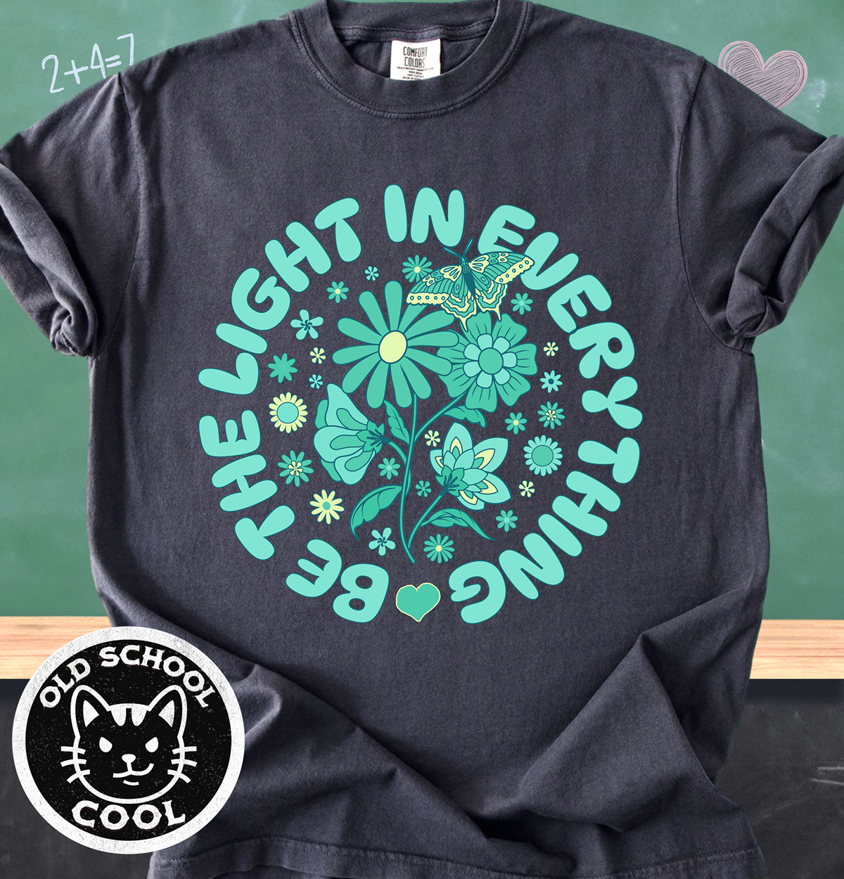 Be The Light Boho Floral Tee
